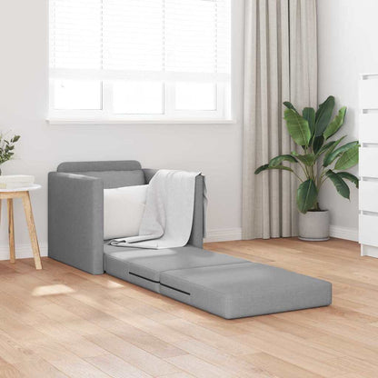 Boden-Schlafsofa mit Kissen Hellgrau 74 x 77 x 81 cm Stoff