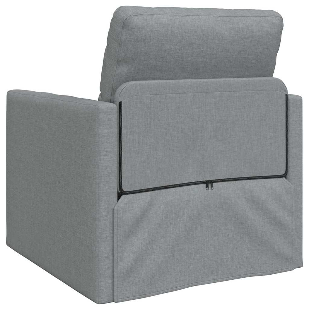 Boden-Schlafsofa mit Kissen Hellgrau 74 x 77 x 81 cm Stoff