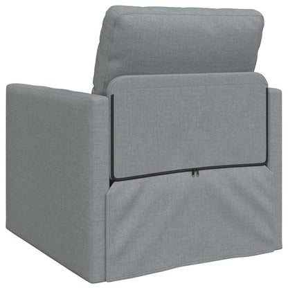Boden-Schlafsofa mit Kissen Hellgrau 74 x 77 x 81 cm Stoff