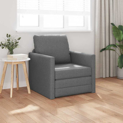 Boden-Schlafsofa mit Kissen Dunkelgrau 74 x 77 x 81 cm Stoff
