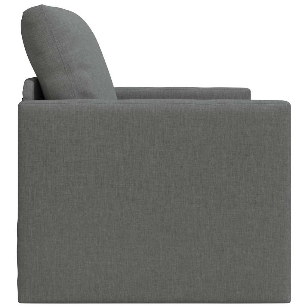Boden-Schlafsofa mit Kissen Dunkelgrau 74 x 77 x 81 cm Stoff