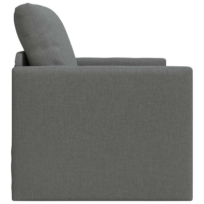 Boden-Schlafsofa mit Kissen Dunkelgrau 74 x 77 x 81 cm Stoff