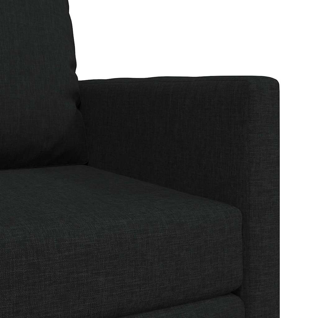 Boden-Schlafsofa mit Kissen Schwarz 74 x 77 x 81 cm Stoff