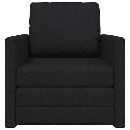 Boden-Schlafsofa mit Kissen Schwarz 74 x 77 x 81 cm Stoff