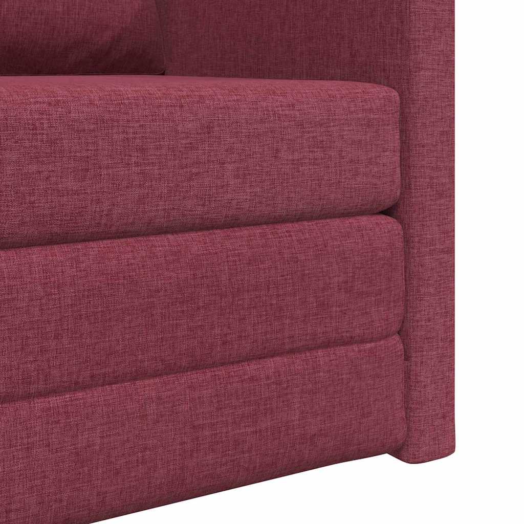 Boden-Schlafsofa mit Kissen Weinrot 74 x 77 x 81 cm Stoff