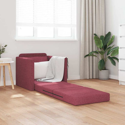 Boden-Schlafsofa mit Kissen Weinrot 74 x 77 x 81 cm Stoff