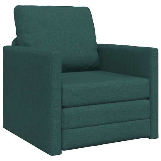 Boden-Schlafsofa mit Kissen Dunkelgrün 74 x 77 x 81 cm Stoff