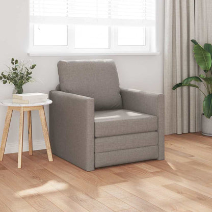 Boden-Schlafsofa mit Kissen Taupe 74 x 77 x 81 cm Stoff