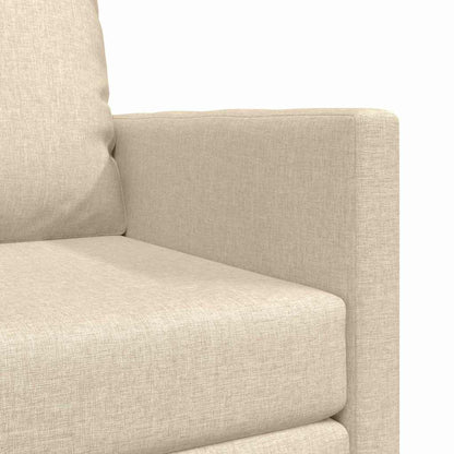 Boden-Schlafsofa mit Kissen Creme 74 x 77 x 81 cm Stoff