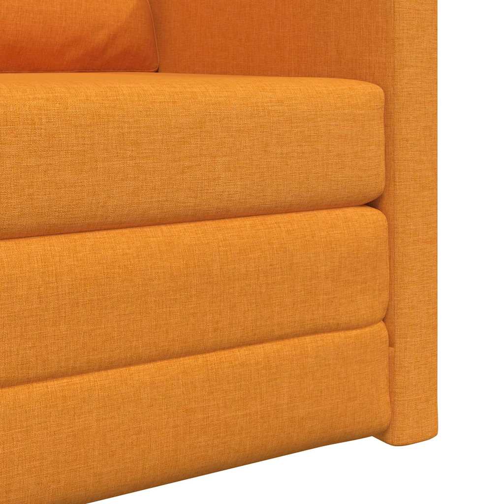 Boden-Schlafsofa mit Kissen Dunkelgelb 74 x 77 x 81 cm Stoff