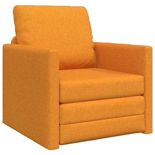 Boden-Schlafsofa mit Kissen Dunkelgelb 74 x 77 x 81 cm Stoff