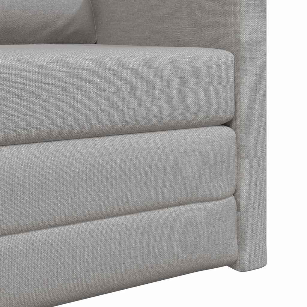 Boden-Schlafsofa mit Kissen Wolken-Grau 74 x 77 x 81 cm Stoff