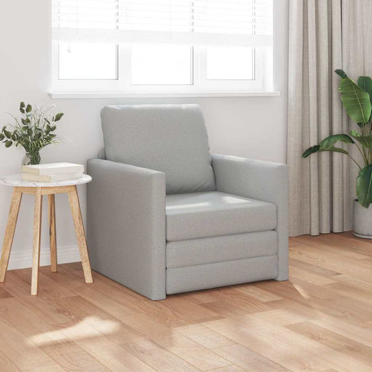Boden-Schlafsofa mit Kissen Wolken-Grau 74 x 77 x 81 cm Stoff