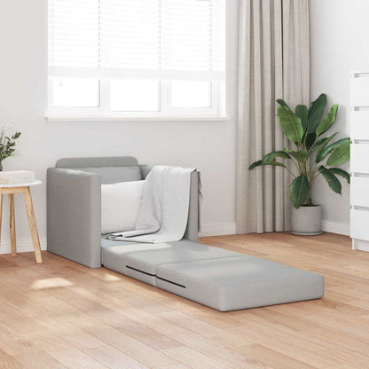 Boden-Schlafsofa mit Kissen Wolken-Grau 74 x 77 x 81 cm Stoff