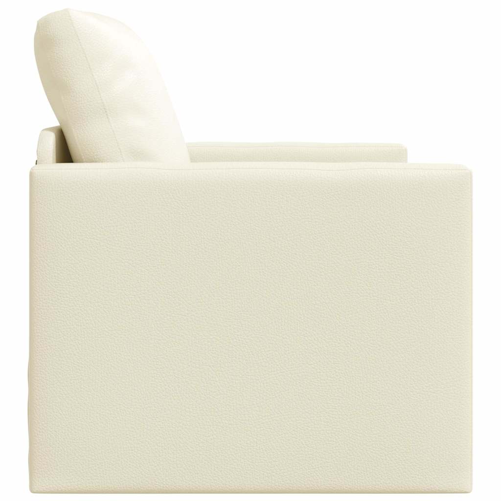 Boden Schlafsofa mit Kissen Creme 74 x 77 x 81 cm Kunstleder