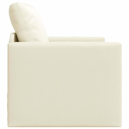 Boden Schlafsofa mit Kissen Creme 74 x 77 x 81 cm Kunstleder