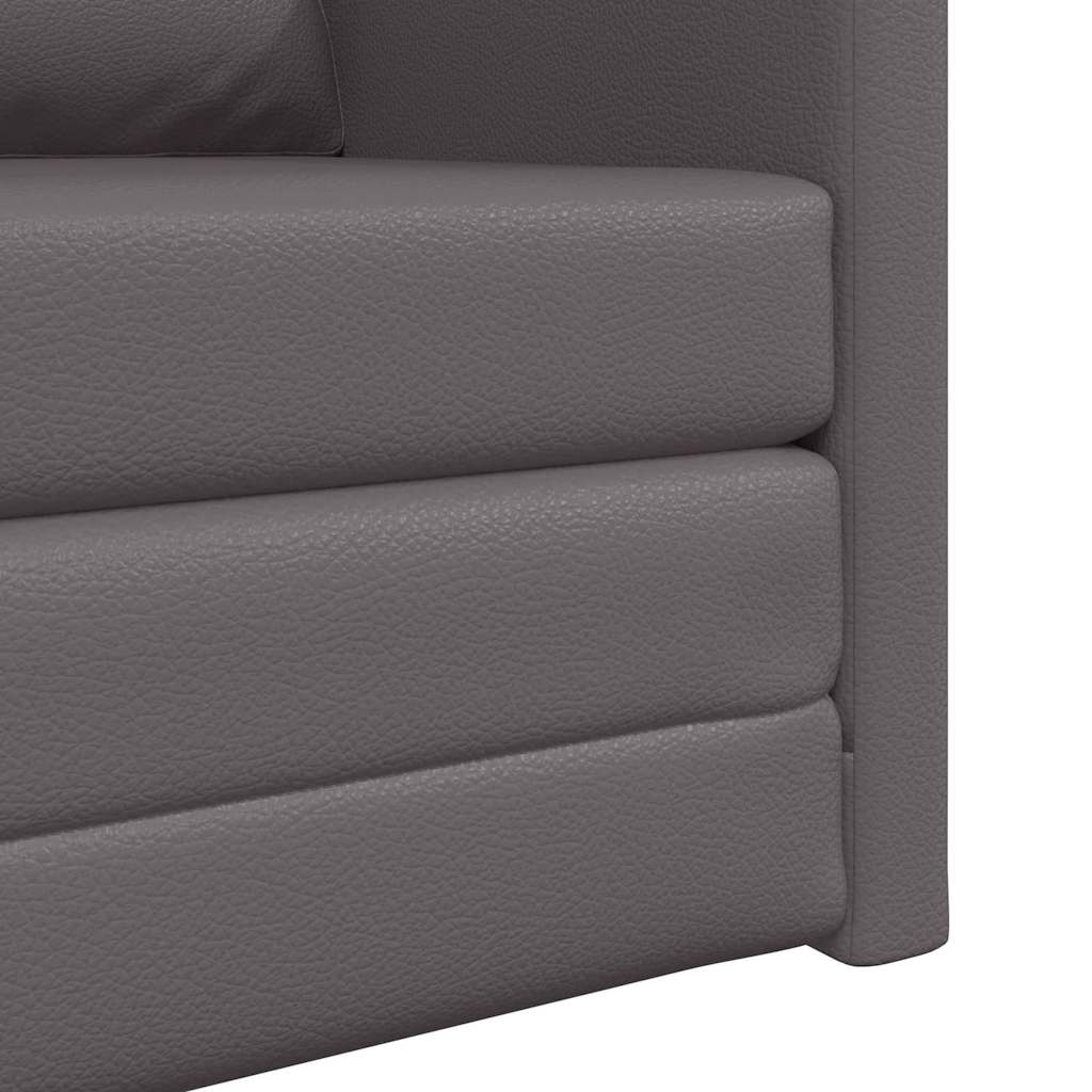 Boden Schlafsofa mit Kissen Grau 74 x 77 x 81 cm Kunstleder