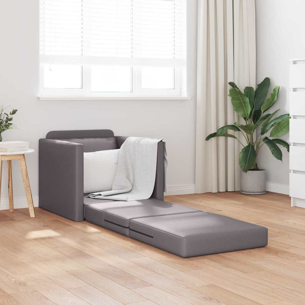 Boden Schlafsofa mit Kissen Grau 74 x 77 x 81 cm Kunstleder