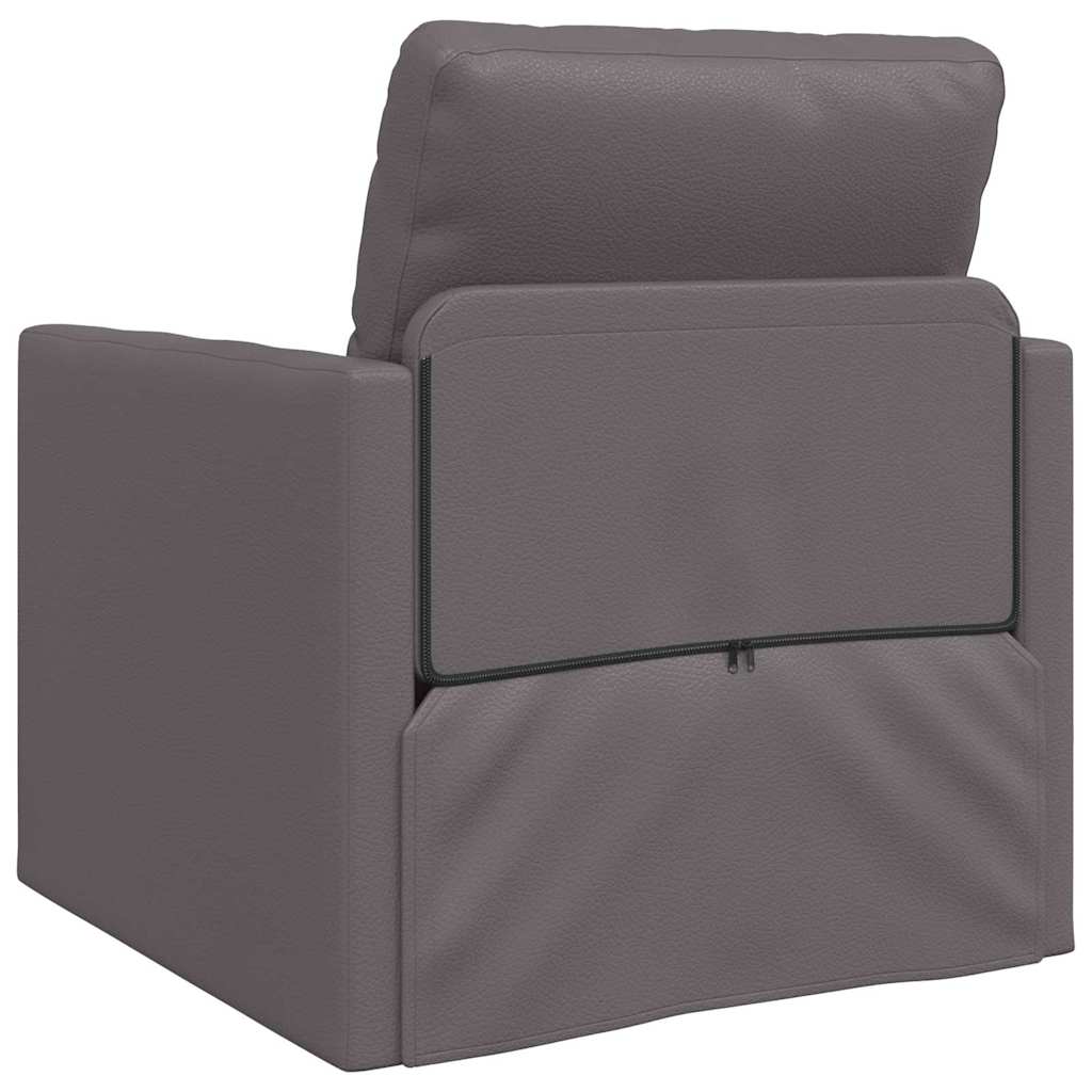 Boden Schlafsofa mit Kissen Grau 74 x 77 x 81 cm Kunstleder