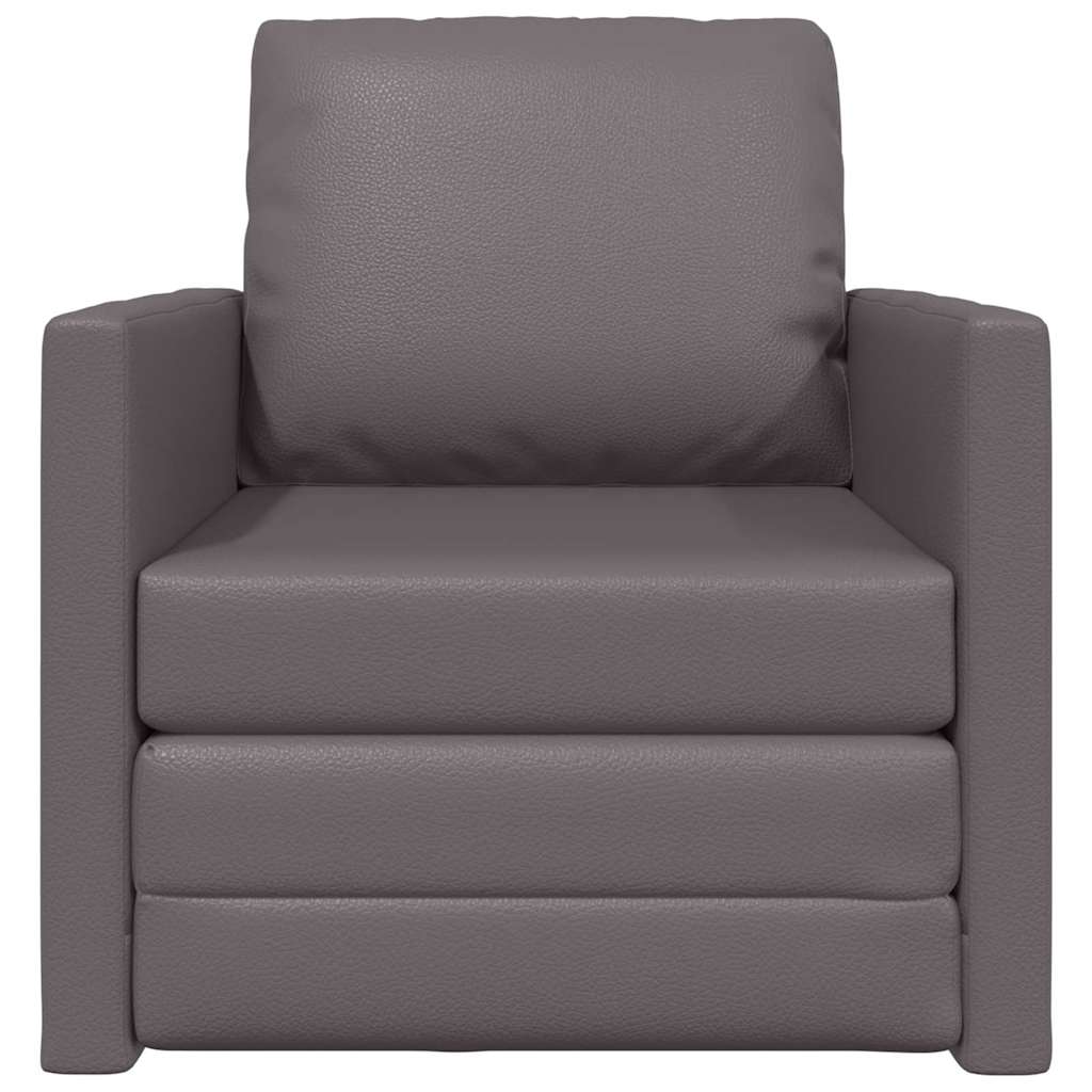 Boden Schlafsofa mit Kissen Grau 74 x 77 x 81 cm Kunstleder