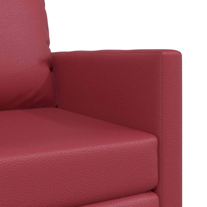 Boden Schlafsofa mit Kissen Weinrot 74 x 77 x 81 cm Kunstleder