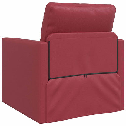 Boden Schlafsofa mit Kissen Weinrot 74 x 77 x 81 cm Kunstleder
