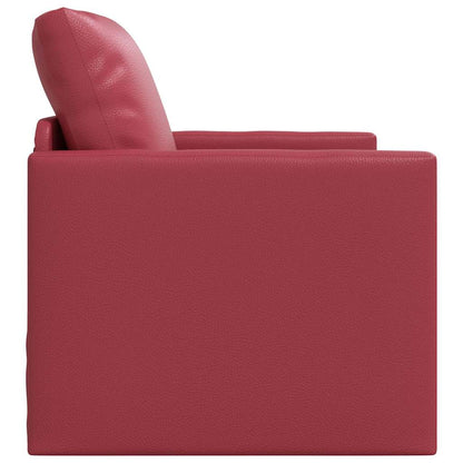 Boden Schlafsofa mit Kissen Weinrot 74 x 77 x 81 cm Kunstleder