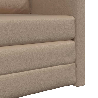 Boden Schlafsofa Cappuccino 74 x 77 x 81 cm Kunstleder