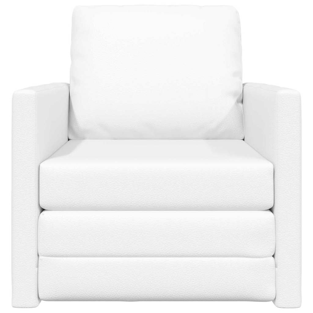 Boden Schlafsofa mit Kissen Weiß 74 x 77 x 81 cm Kunstleder