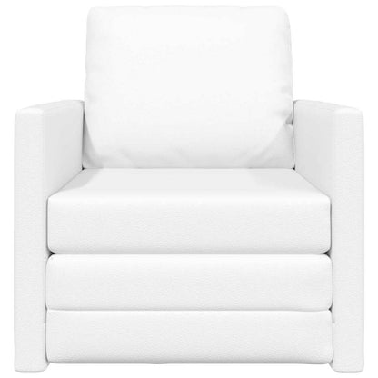 Boden Schlafsofa mit Kissen Weiß 74 x 77 x 81 cm Kunstleder
