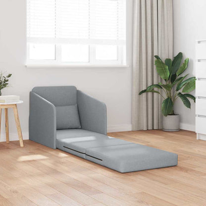 Sofa Bett Hellgrau 65 x 80 x 83 cm Stoff