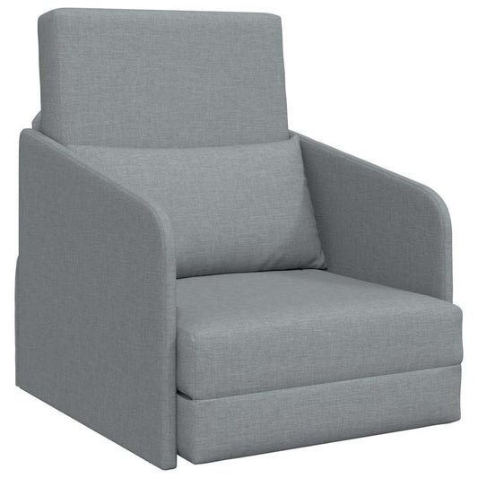 Sofa Bett Hellgrau 65 x 80 x 83 cm Stoff