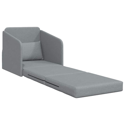 Sofa Bett Hellgrau 65 x 80 x 83 cm Stoff