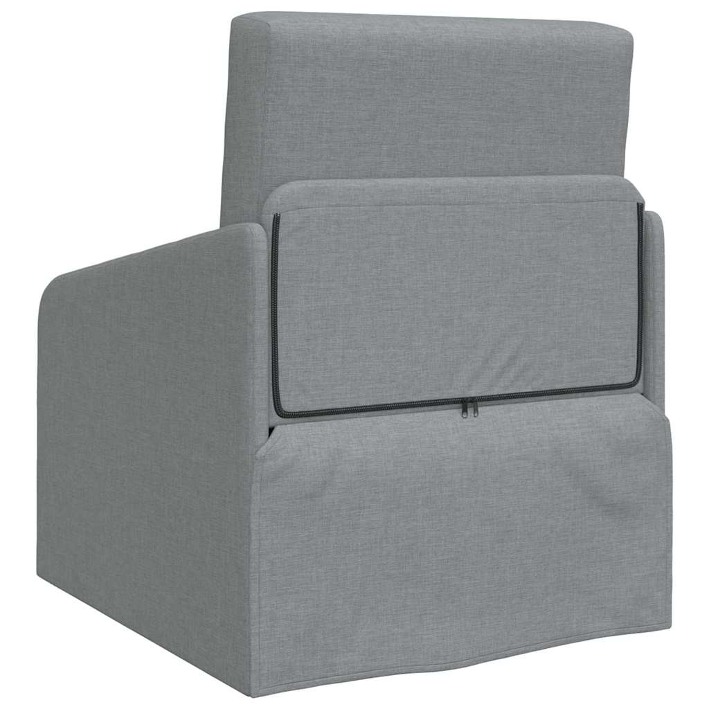 Sofa Bett Hellgrau 65 x 80 x 83 cm Stoff