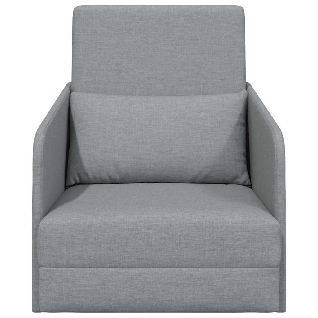 Sofa Bett Hellgrau 65 x 80 x 83 cm Stoff