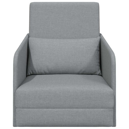 Sofa Bett Hellgrau 65 x 80 x 83 cm Stoff
