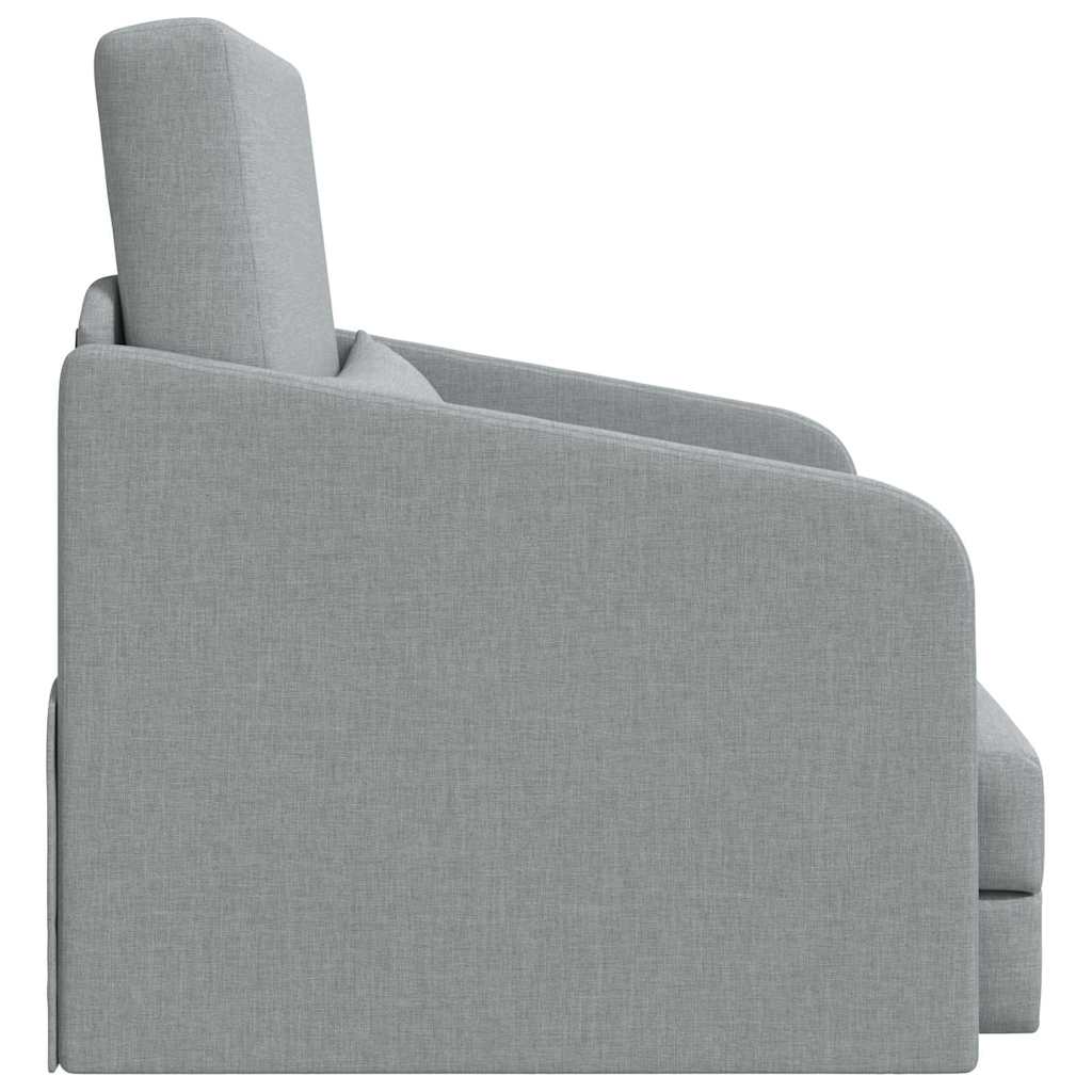 Sofa Bett Hellgrau 65 x 80 x 83 cm Stoff