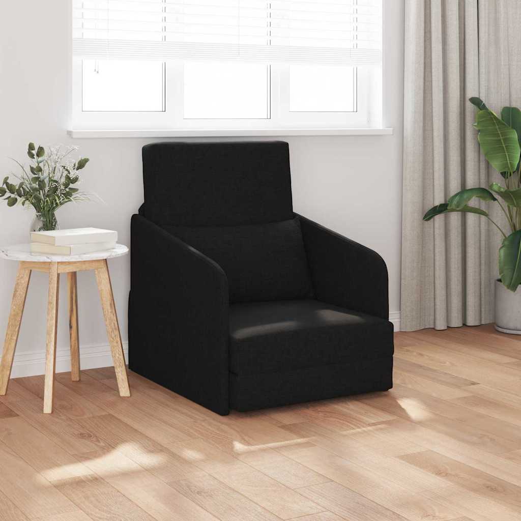 Sofa Bett Schwarz 65 x 80 x 83 cm Stoff
