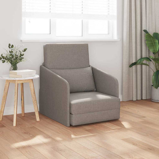 Sofa Bett Taupe 65 x 80 x 83 cm Stoff