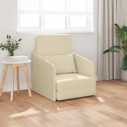 Sofa Bett Creme 65 x 80 x 83 cm Stoff
