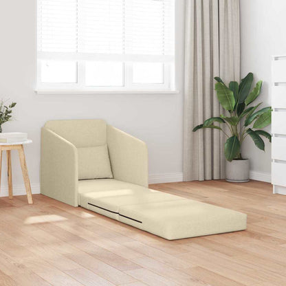 Sofa Bett Creme 65 x 80 x 83 cm Stoff