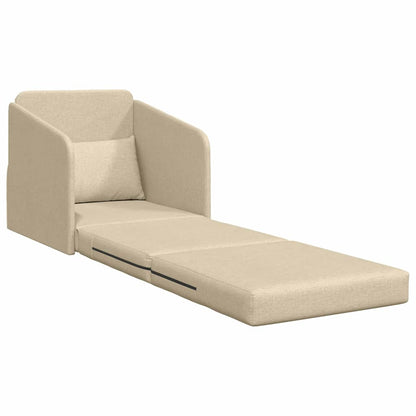 Sofa Bett Creme 65 x 80 x 83 cm Stoff