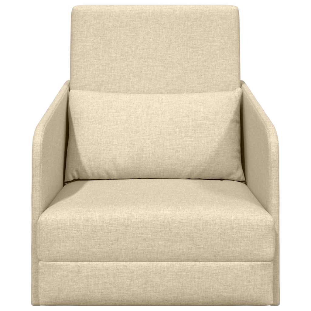 Sofa Bett Creme 65 x 80 x 83 cm Stoff