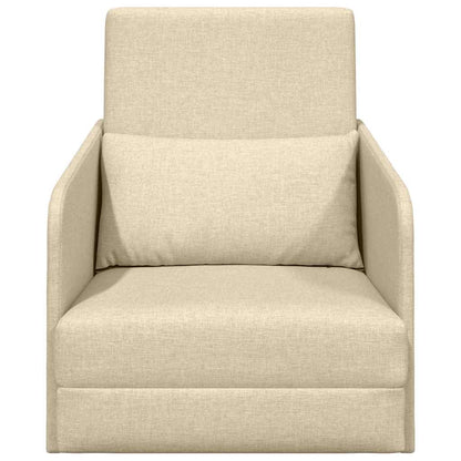 Sofa Bett Creme 65 x 80 x 83 cm Stoff