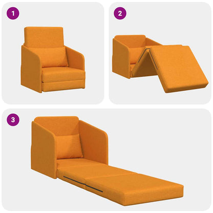 Sofa Bett Dunkelgelb 65 x 80 x 83 cm Stoff
