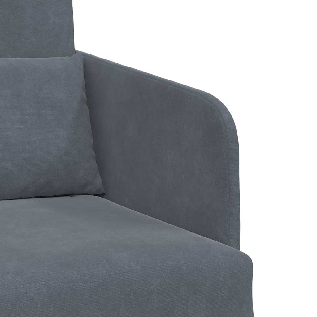 Sofa Bett Dunkelgrau 65 x 80 x 83 cm Samt