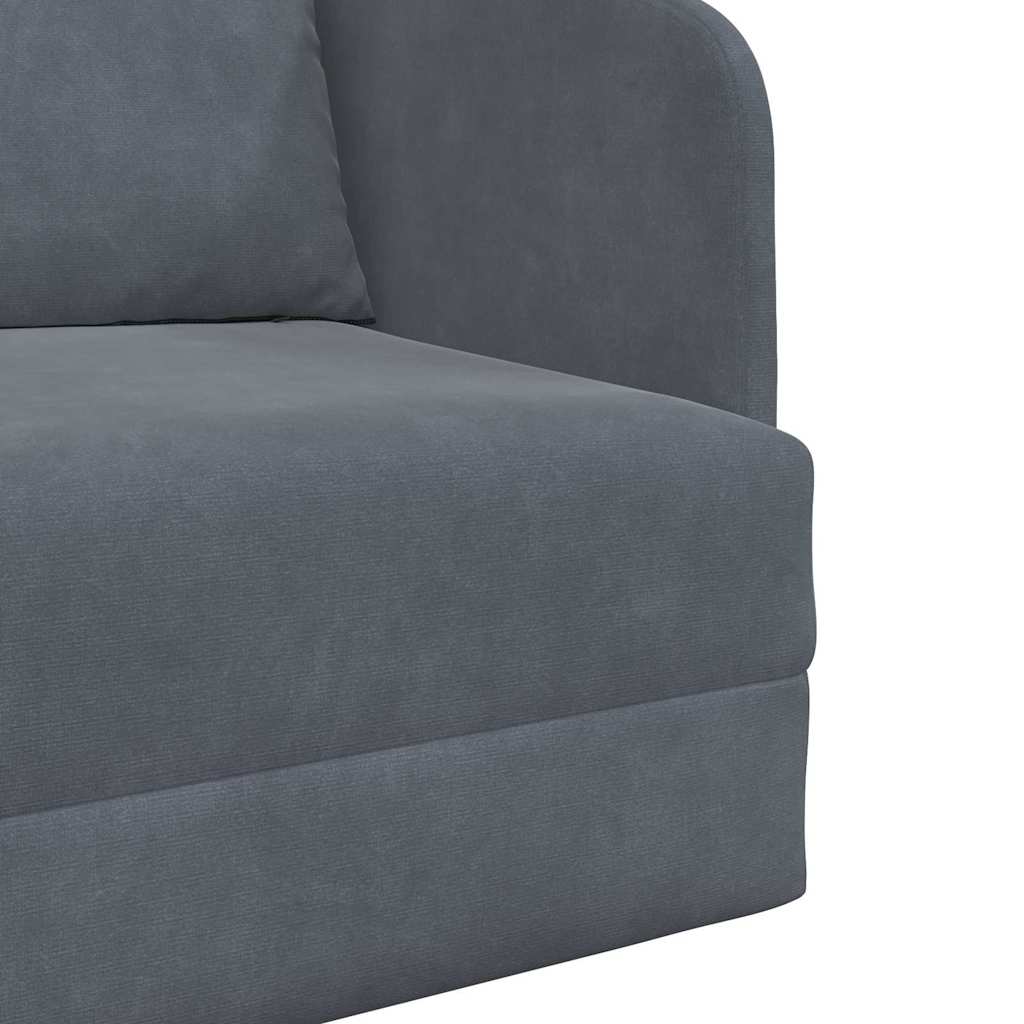 Sofa Bett Dunkelgrau 65 x 80 x 83 cm Samt