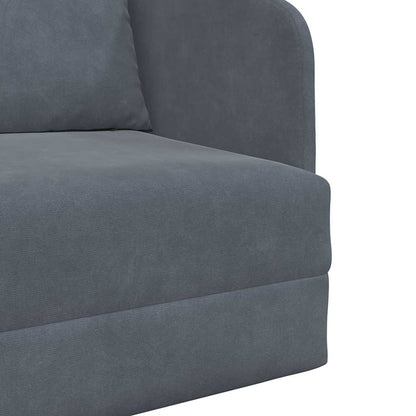 Sofa Bett Dunkelgrau 65 x 80 x 83 cm Samt