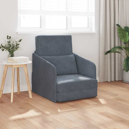 Sofa Bett Dunkelgrau 65 x 80 x 83 cm Samt