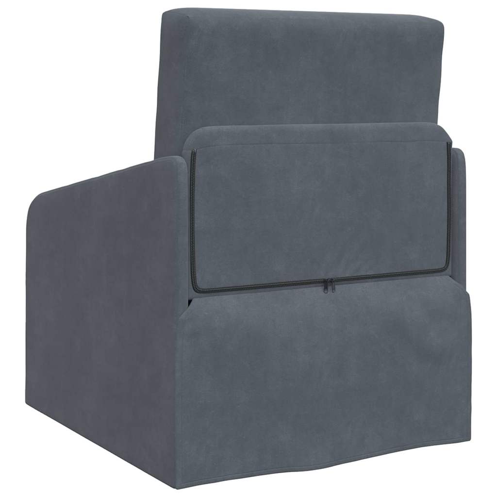Sofa Bett Dunkelgrau 65 x 80 x 83 cm Samt